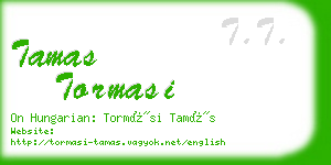 tamas tormasi business card